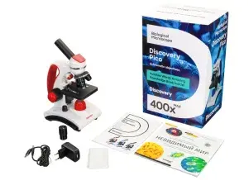 Микроскоп Levenhuk Discovery Pico Terra с книгой