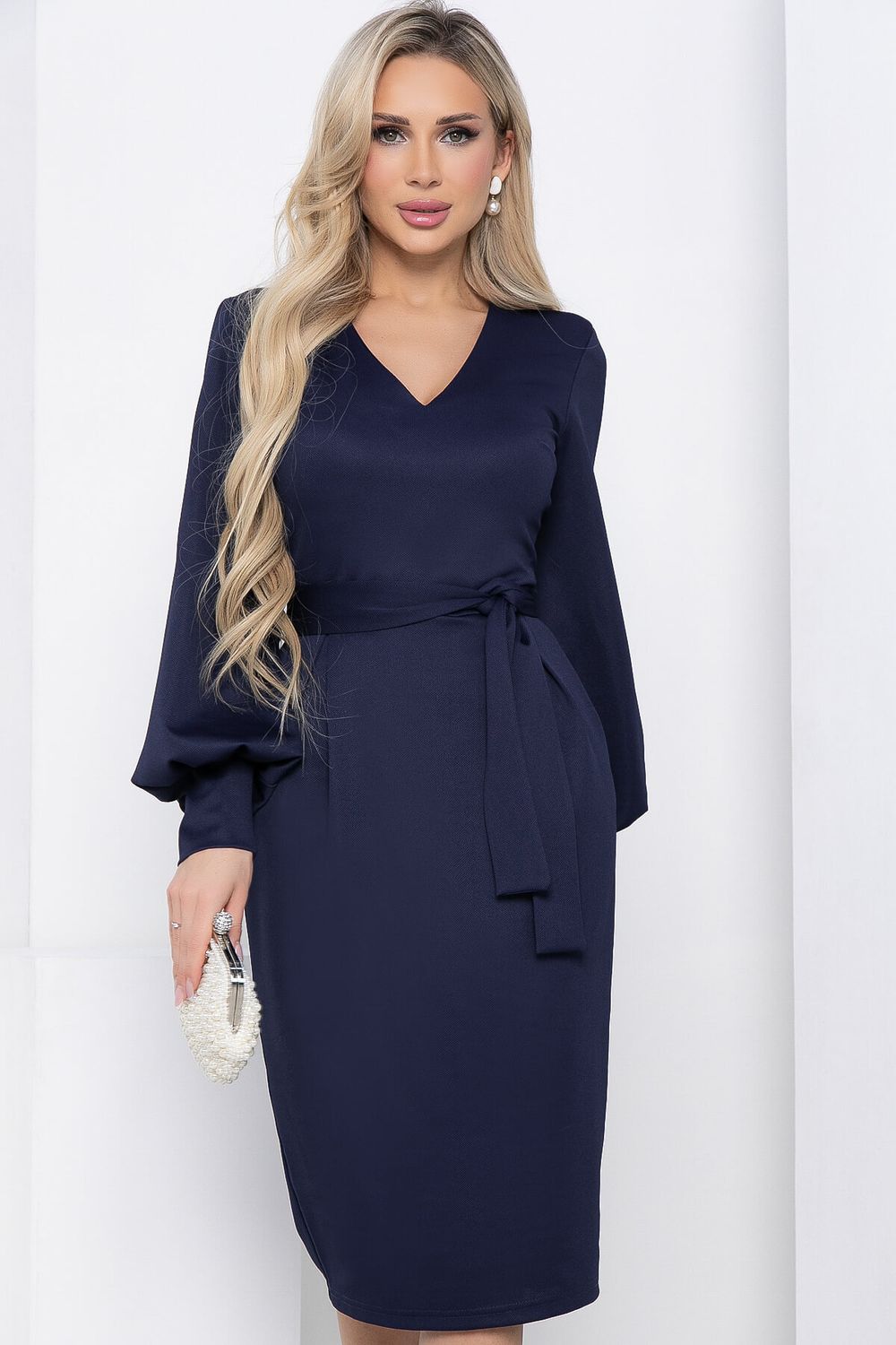 Платье "Безупречный силуэт" синее П8590 LT Collection