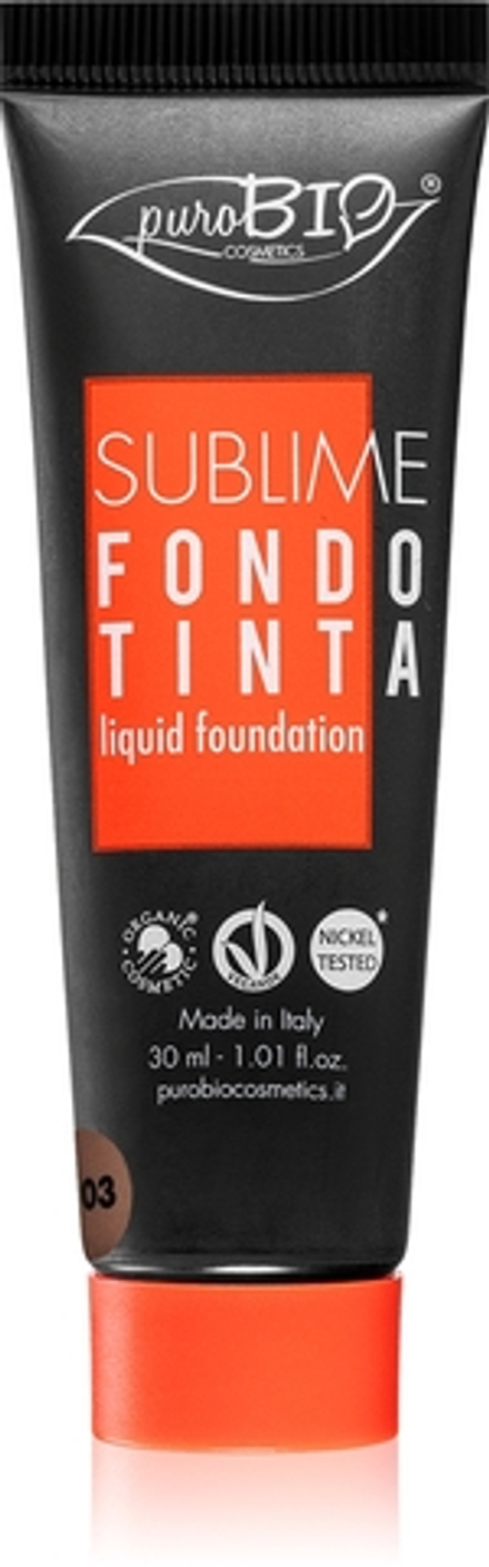 puroBIO Cosmetics Sublime - Тональная основа в жидкой текстуре оттенок 03, 30 ml
