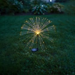 USL-S-837-PT900 FIREWORK Садовый светильник на солнечной батарее Фейерверк. 150 светодиодов. Теплый белый свет. 1xAА Ni-Mh аккумулятор в-к. IP44. TM Uniel