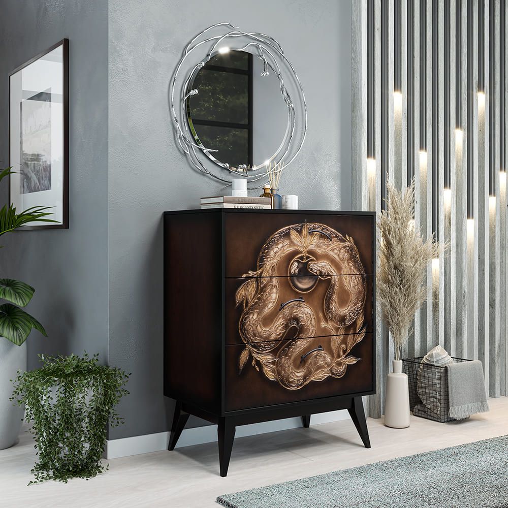 Комод Яблоко Евы с 3 ящиками Найт