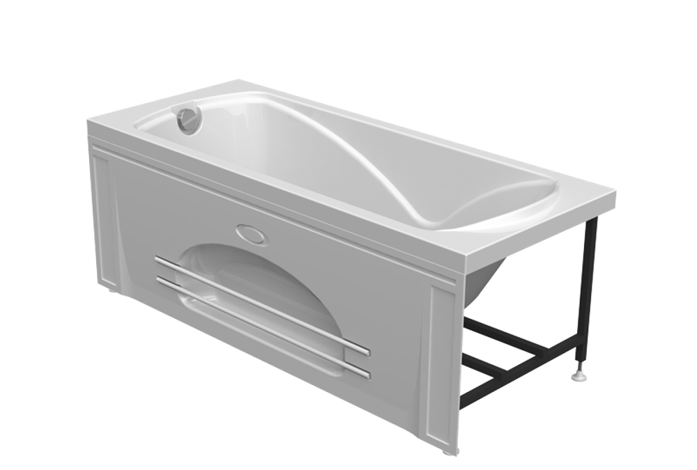 Фронтальная панель с креплением к ванне Сильвия, полотенцедержатель