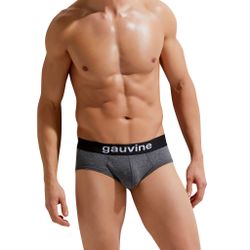 Мужские трусы брифы темно-серые меланж GAUVINE 2006
