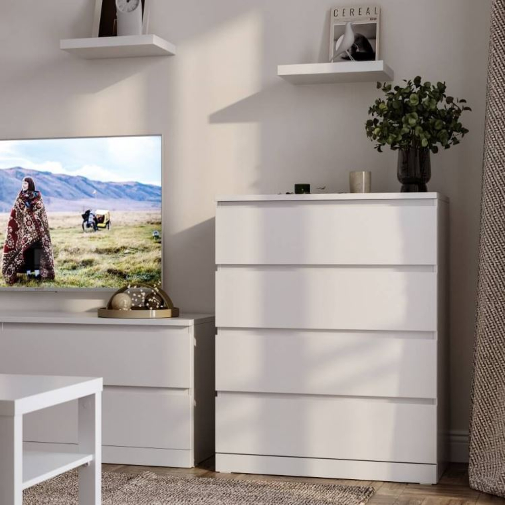 Настенная полка Фора 1.40, 40*25*3,7 см, белый