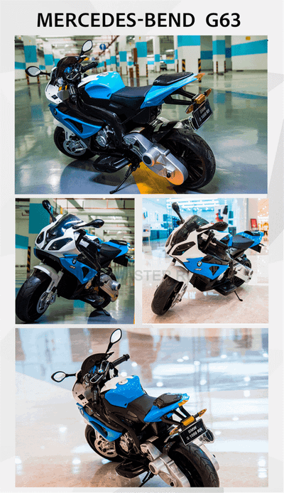 Детский электромобиль "BMW S1000RR", синий