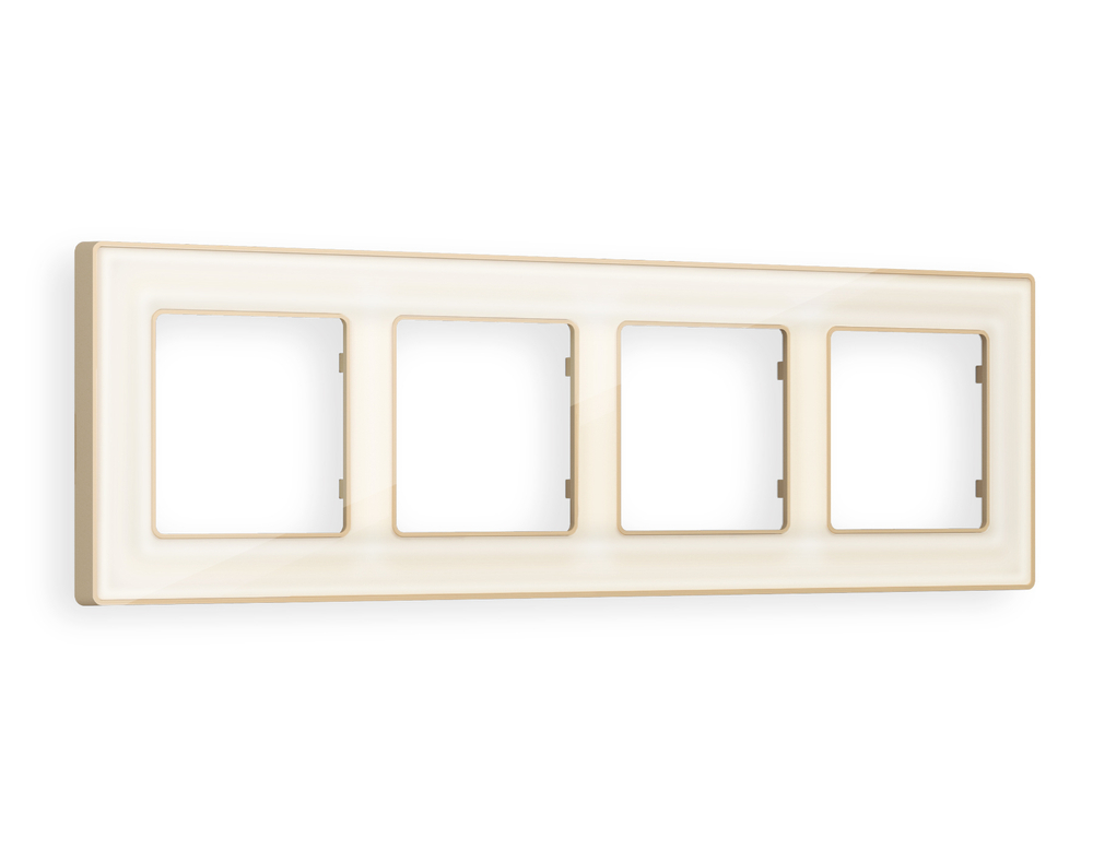AF580344 Рамка ALFA Arctic (Бежевый Стекло органическое/Шампань) 4-ая