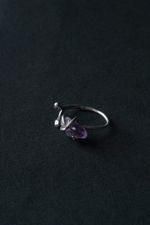 Безразмерное кольцо с аметистом