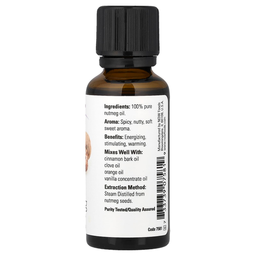 NOW Foods, Эфирное масло, мускатного ореха, 30 мл