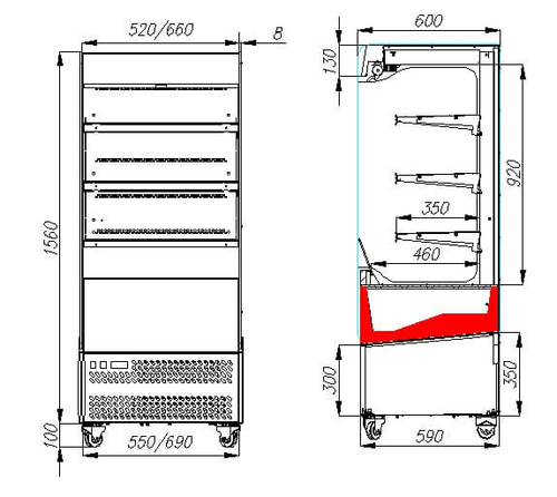 Холодильная горка Carboma VIVARA FC 16-06 VM 0,7-2 0430