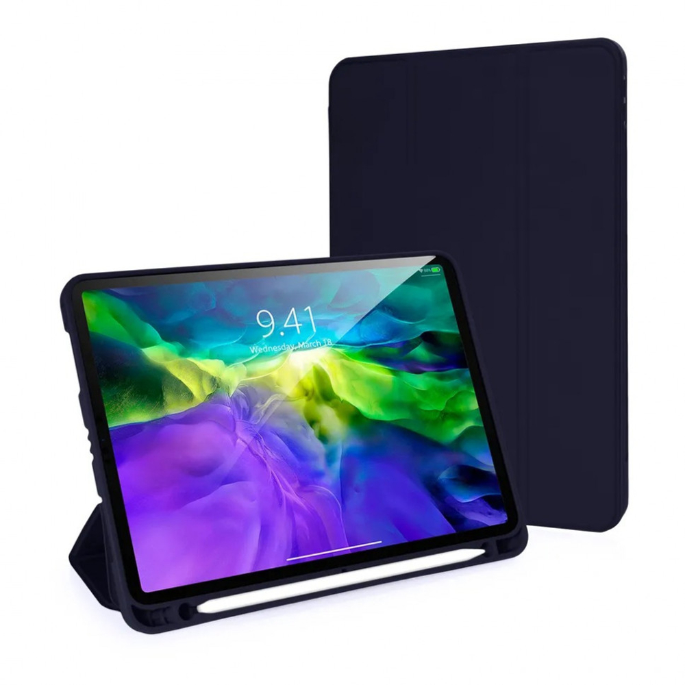 Чехол Gurdini Milano для iPad Pro 13 M4 с отсеком для стилуса (pen slot) (Темно-синий)