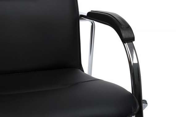 Стул Самба с пластиковыми подлокотниками SMB-03H Хром гальв. Черный