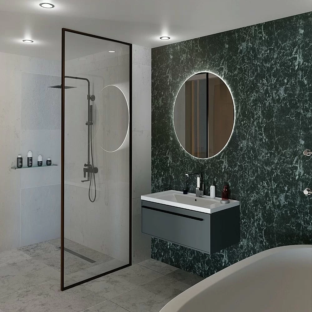 Тумба с раковиной LA FENICE Elba Grigio 100 серая