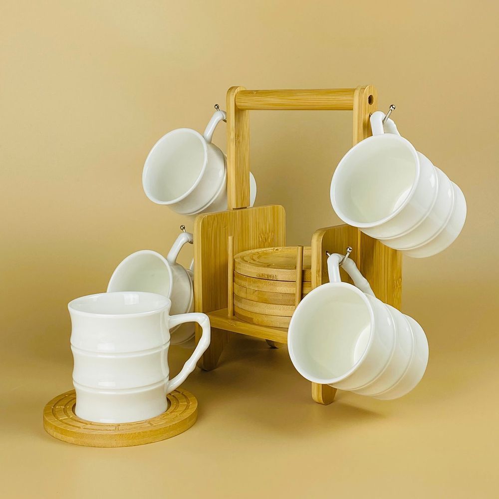 Lenardi 140-152 Чайный набор 12пр. 260мл на подставке BAMBOO в под.уп.(х8)