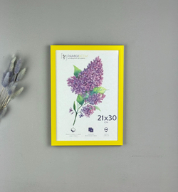 Фоторамка 21х30 см желтая, без фактуры, арт. 2130.746770