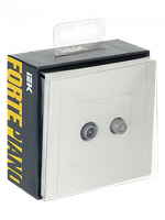 FORTE&PIANO Розетка двойная TV+SAT FP238 белый IEK