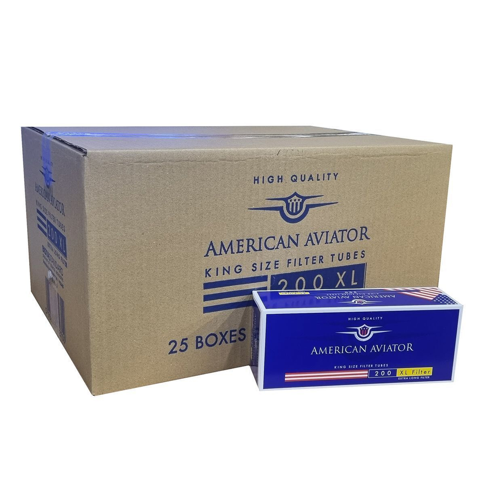 Комплект гильзы для сигарет "American Aviator" XL Filter 25х200шт