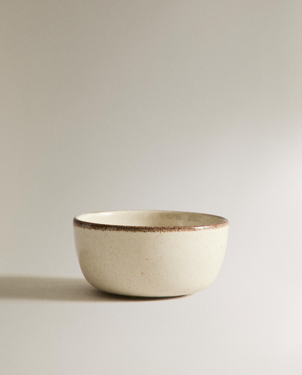 Zara Home миска из каменной керамики, цвет бежевый, 8.8 см