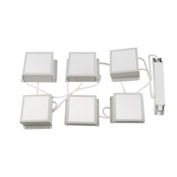 ULP-0808 42W-4000К IP40 GRILYATO OPAL WHITE KIT06 Светильники светодиодные потолочные встраиваемые. комплект из 6 штук. Белый свет 4000K. 4728Лм. Для ячеек 86x86мм. Корпус белый. В комплекте с и-п. ТМ Uniel