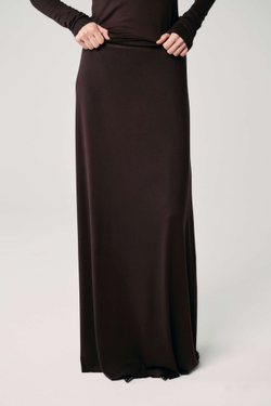 Юбка база прямая коричневая