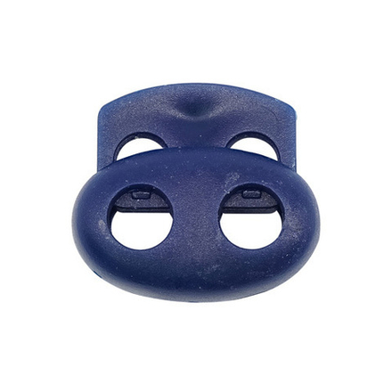 Фиксатор Овал мал. 2отв. d=4мм, 14*17мм, цв.т.синий