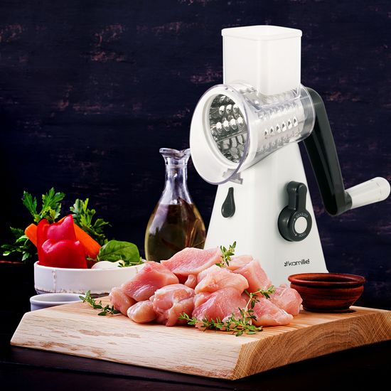 Тёрка универсальная механическая 3 в 1 Kamille KM 10107 на вакуумной присоске