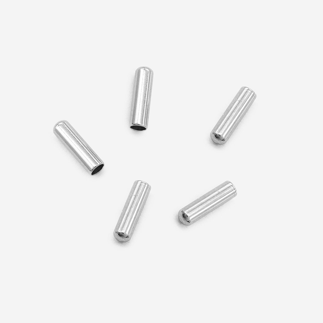 Концевик-трубочка под вклейку 7*3мм, отверстие 2мм, сталь