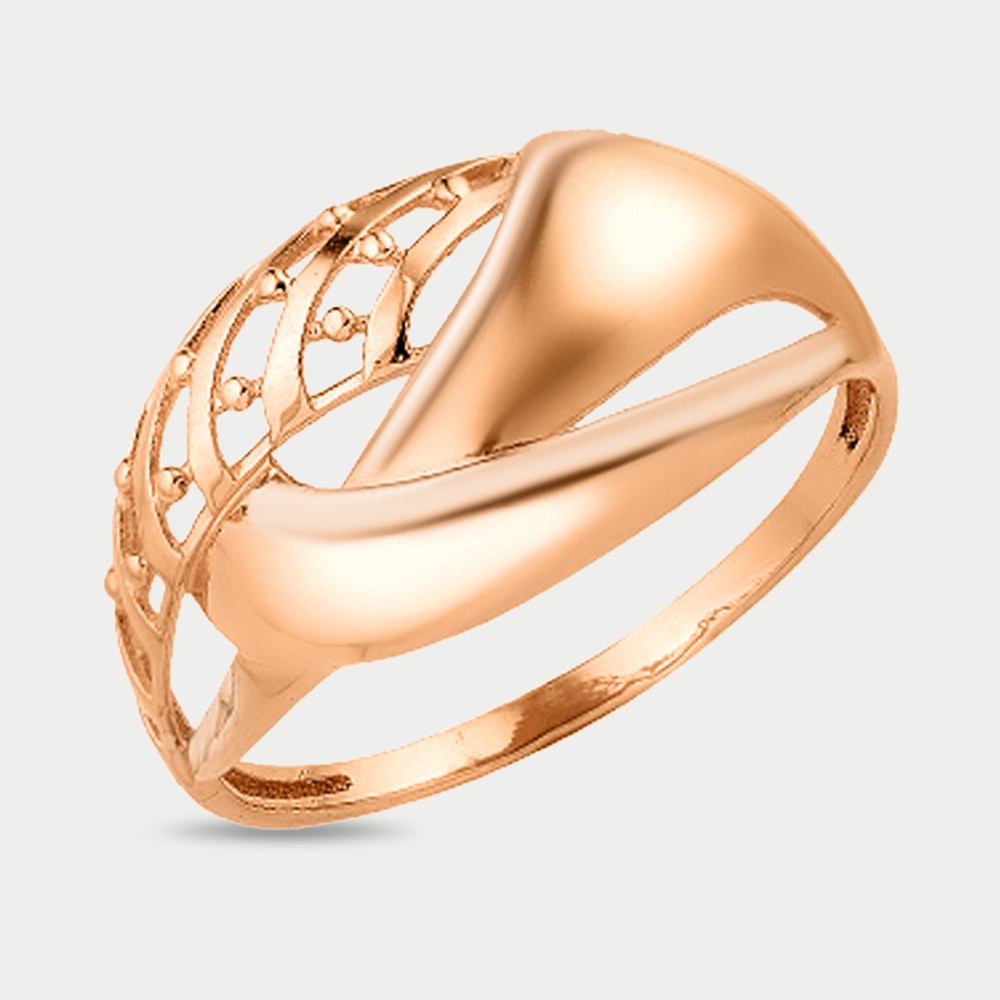 Кольцо для женщин из розового золота 585 пробы без вставки (арт. 71074400)
