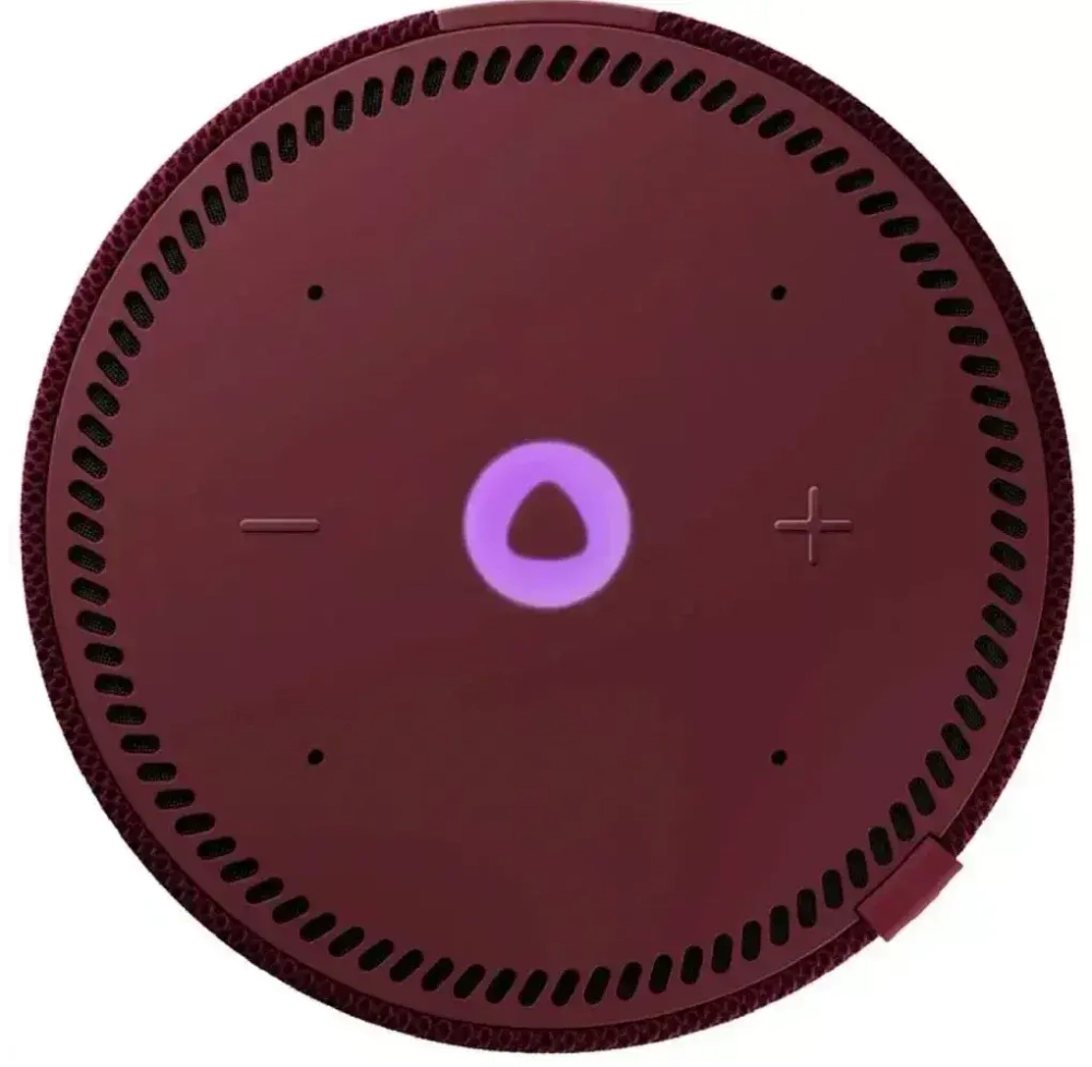 Умная колонка Яндекс Станция Мини с часами с Алисой red