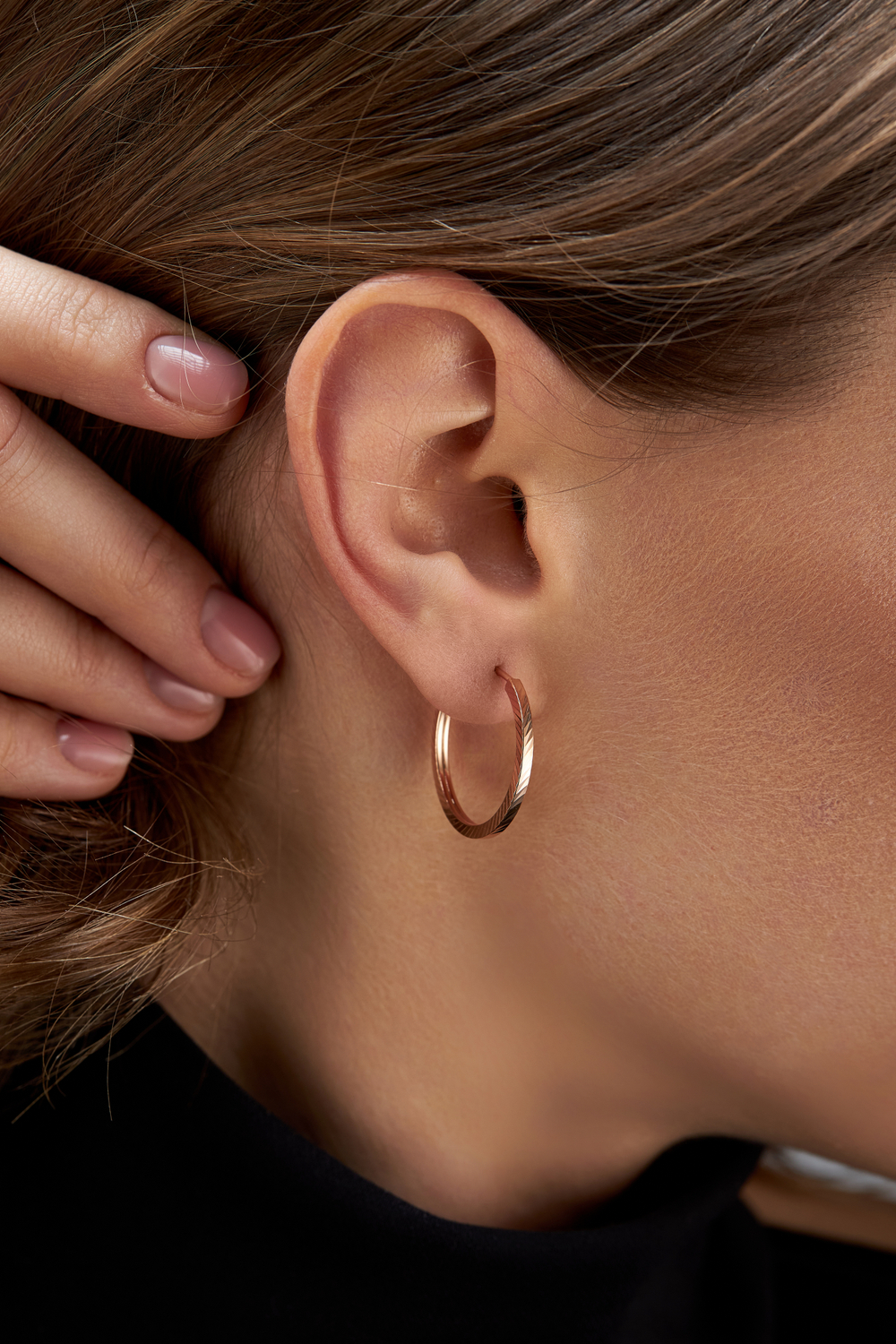 Серьги кольца серебряные 925 пробы