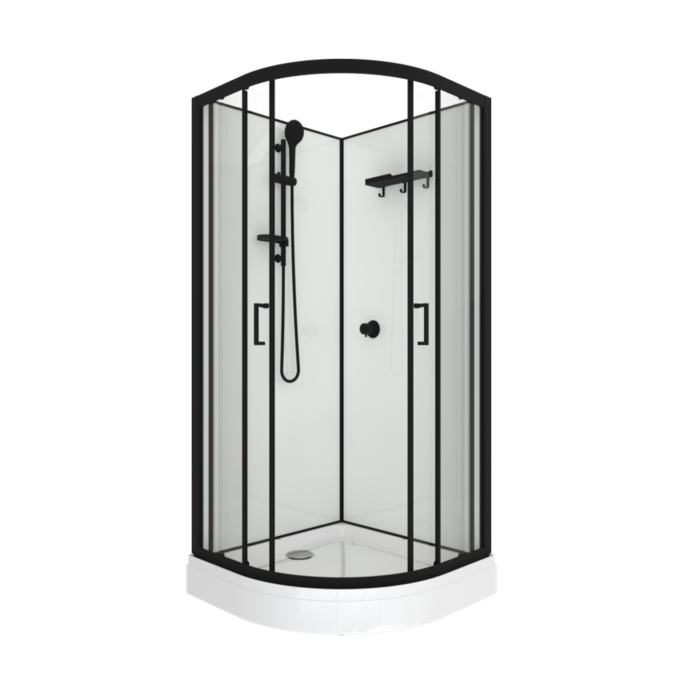 Душевая Кабина Прайм-Блэк 90*90 А без крыши
