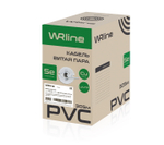 Кабель витая пара U/UTP 5e кат. 4 пары WRLine WR-UTP-4P-C5E-L-PVC-GY