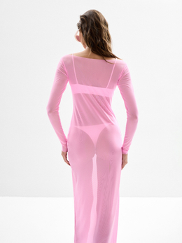 №044 Платье-сетка (розовый)