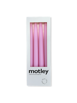 Набор классических свечей Motley 4 шт | светло-розовый