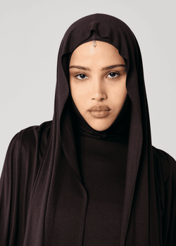 Балаклава с бусиной коричневая