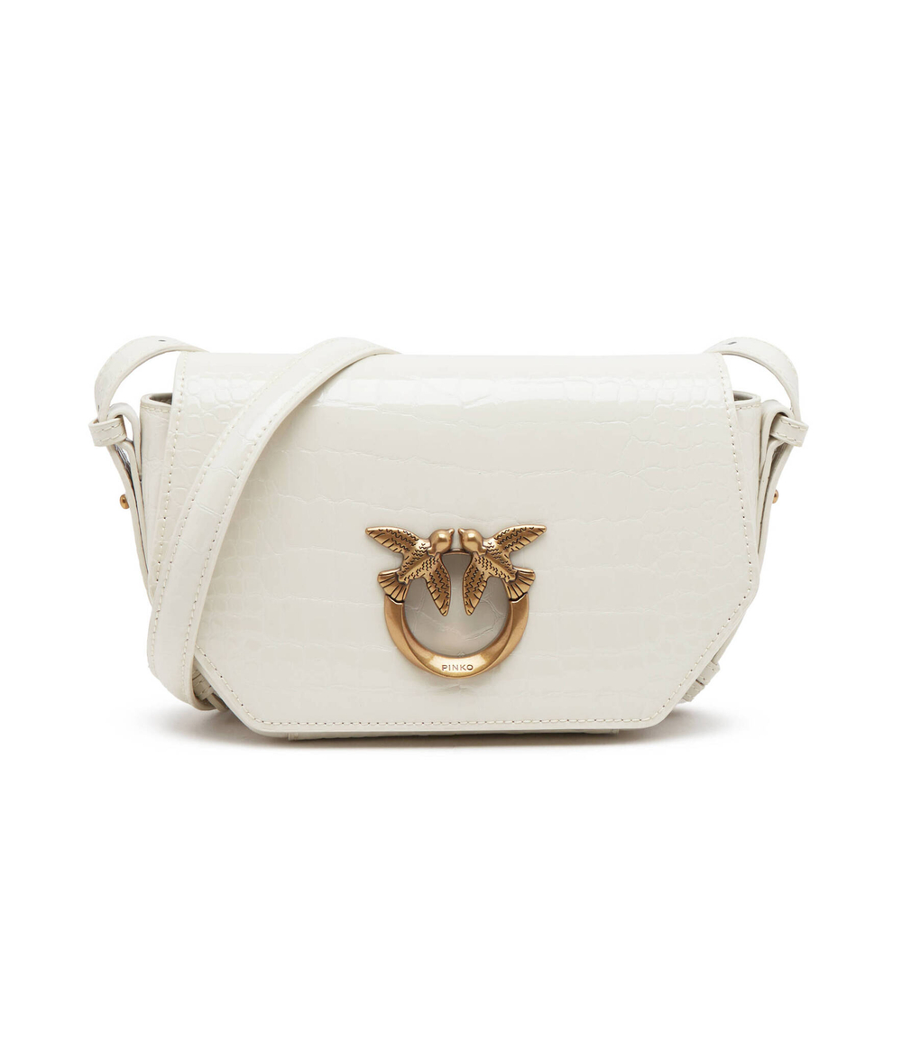 Кожаная сумка-мессенджер LOVE CLICK EXAGON MINI Pinko - белый(100075 A17O)