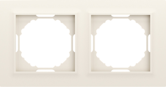 Рамка 2-я,  Wave матовый кремовый,  серия A07