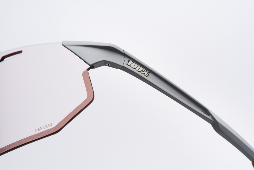 Спортивные очки 100% Hypercraft SQ / Matte Stone Grey / HiPER Crimson Silver Mirror Lens