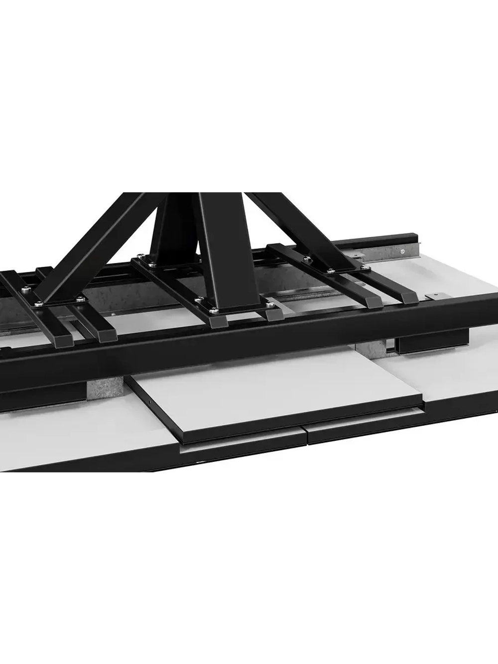 Стол кухонный Черный муар 134(173)х90х75 см