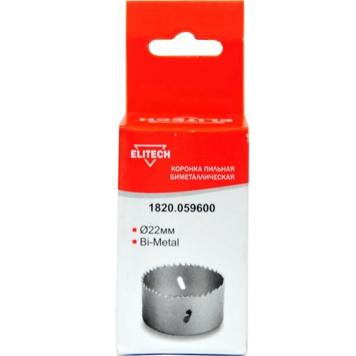 Цифенбор биметаллический ELITECH 22 мм