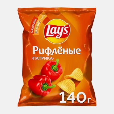 Чипсы Lays Рифлёные Паприка 140г