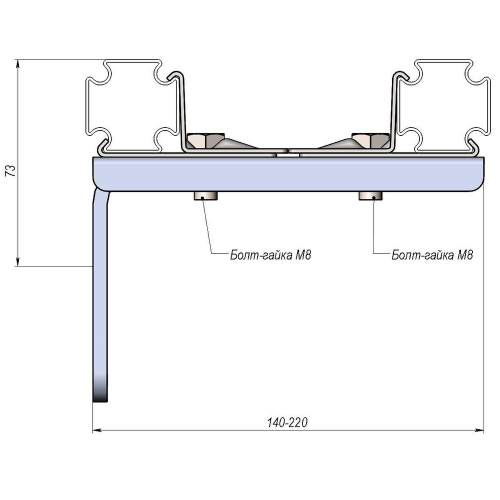 Крепление ХОММЕТ двойное (2), 9030011