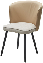 Стул М-City DISAUR Моне Айвори Rovena Ivori ткань, Orakul 130 Экокожа, Черный каркас