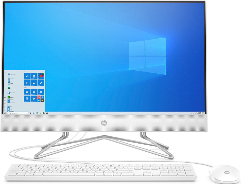 Моноблок HP 24-df0031ur. Конфигурация: Intel Pentium Silver J5040 2 ГГц/4 ГБ/128 ГБ SSD/Intel UHD Graphics 605/Free DOS/23.8"/1920х1080