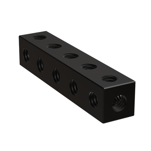 5 Hole Threaded Square Beam