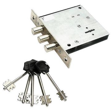 Замок врезной Эльбор 1.04.02.3.5 кремень сувальдный 14 мм