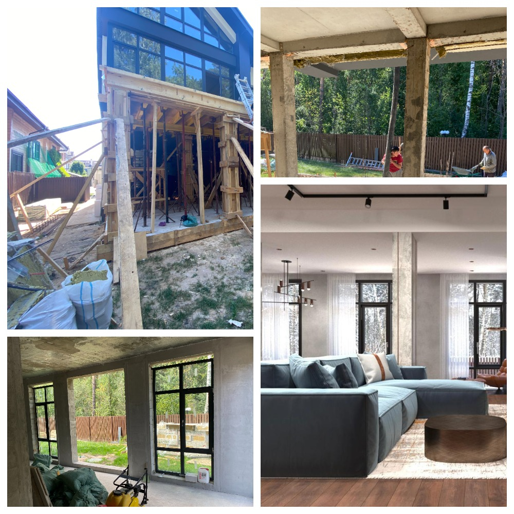 Реконструкция загородного дома коттеджа