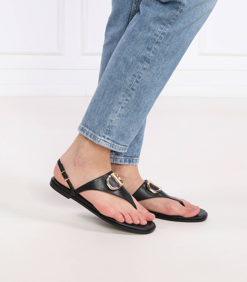 Кожаные босоножки TWINSET - черный(231TCP12A)