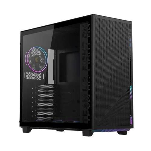 Компьютерный корпус GigaByte AORUS C400 GLASS, Без БП, 2xUSB3.0/Type-C, 4xARGB, Glass, Black, ATX