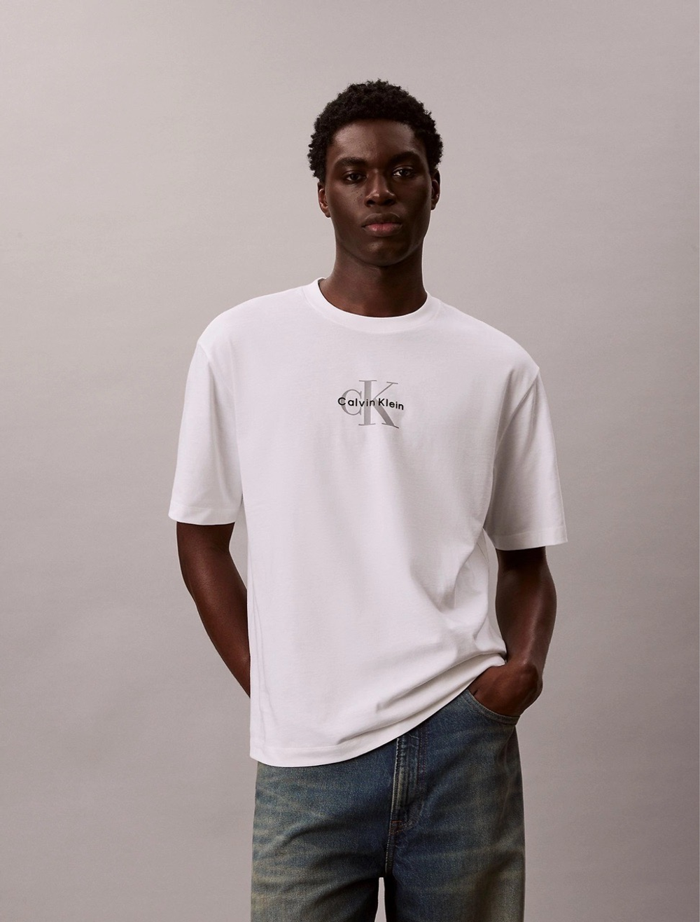 Футболка Calvin Klein Monologo Relaxed Tee Bright White