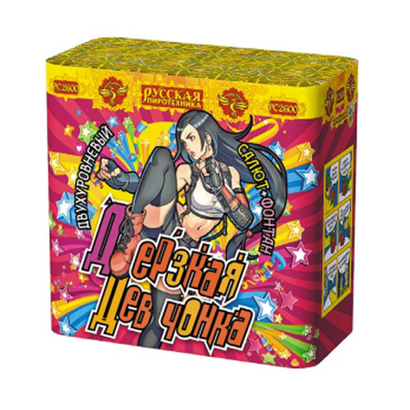 Фонтан+салют "Дерзкая девчонка" (1 х 12)